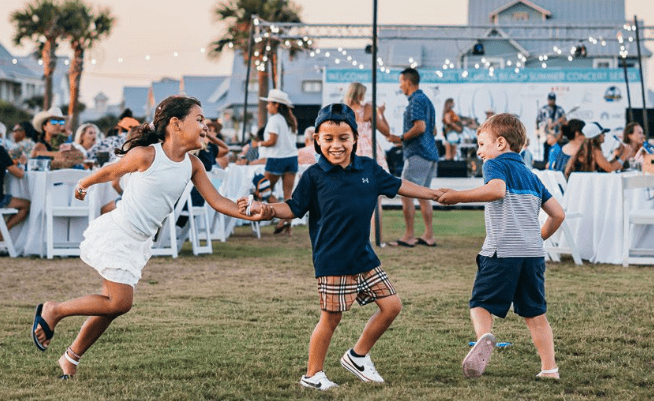Children playing at Private Event at Palmilla Beach